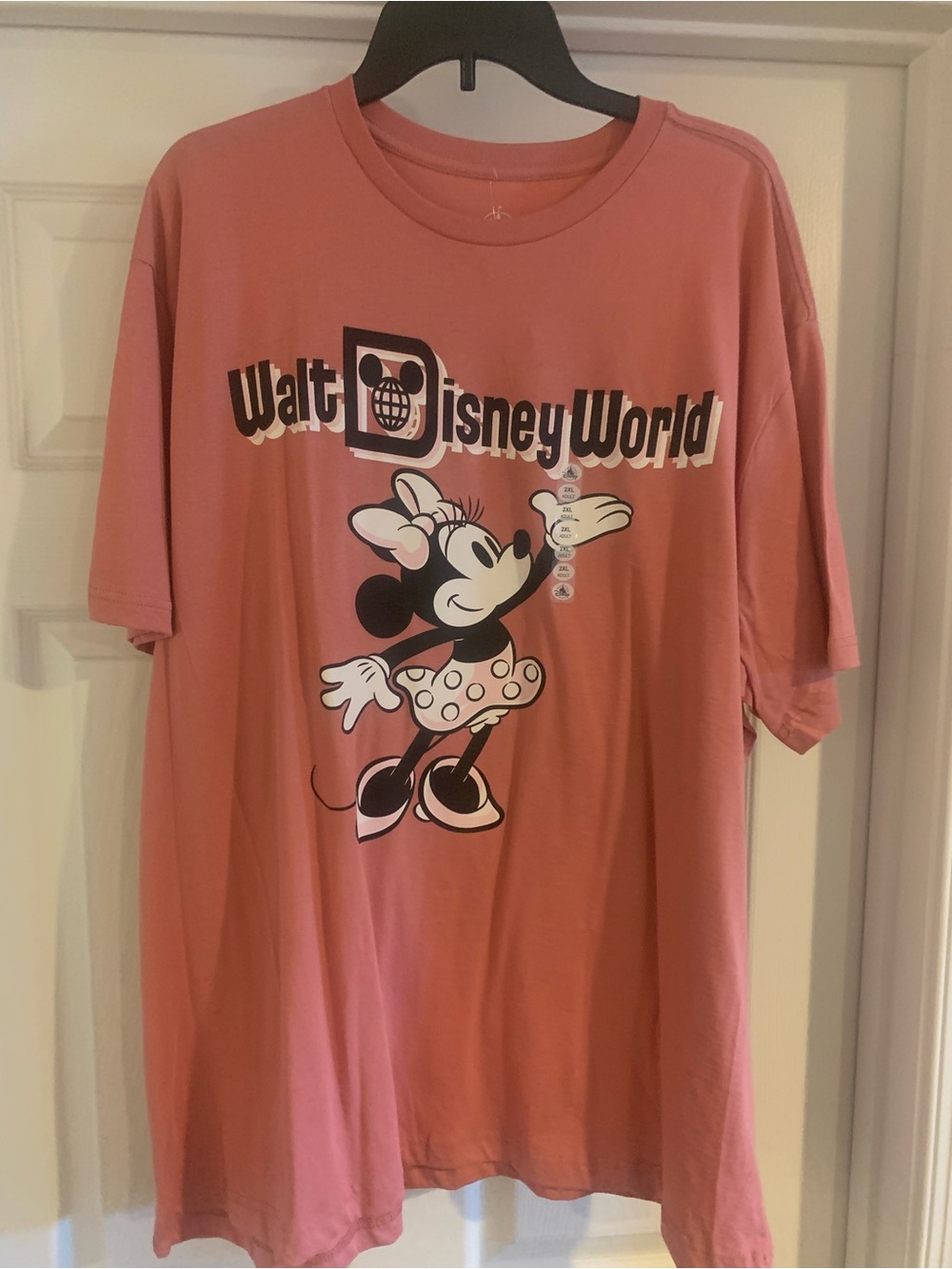 Disney Minnie Mouse Tee - Dusty Rose & White